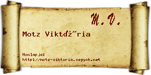 Motz Viktória névjegykártya